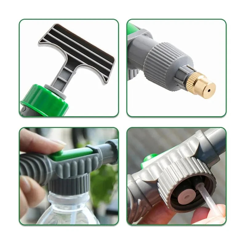 Adjustable Pull Out Type Beverage Bottle Spray Watering Nozzle Watering Can Pressure Atomizing Nozzle Gardening Tools